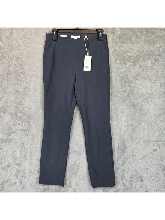 Vince Pants - Vince Bobbi Pants Womens M Gray Knit Slim Ankle Side Zip Stretch Work Office